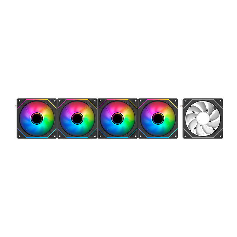 Kit Ventoinhas Acegeek Chain Magnetic, ARGB, 5x120mm, Preto, AG-CHAIN-MAGNETIC-5X1-BK - miniatura 3