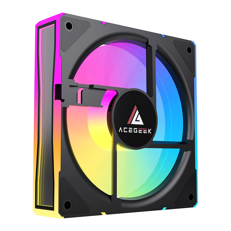 Ventoinha Acegeek Chroma Reversa, ARGB, 120mm, Preto, AG-CHROMA-BK-RV - miniatura 10