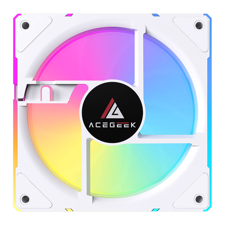 Kit Ventoinhas Acegeek Chroma, ARGB, 3x120mm, Branco, AG-CHROMA3X1-WH - miniatura 11