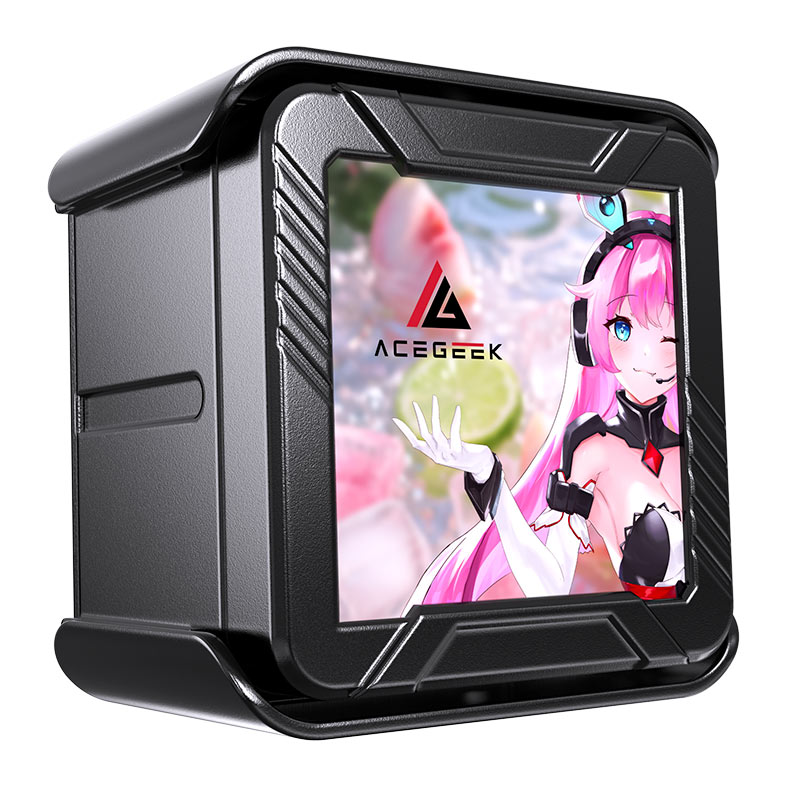 Water Cooler Acegeek CryoScreen 360, ARGB, 2.8 inch LCD, 360mm, Preto, AG-CRYOSCREEN360-BK - miniatura 6