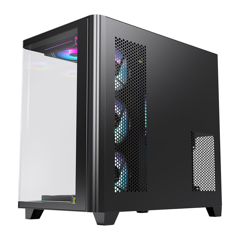 Gabinete Gamer Acegeek CurveX, Mid-Tower, Lateral de Vidro, Preto, AG-CURVEX-BK - miniatura 4