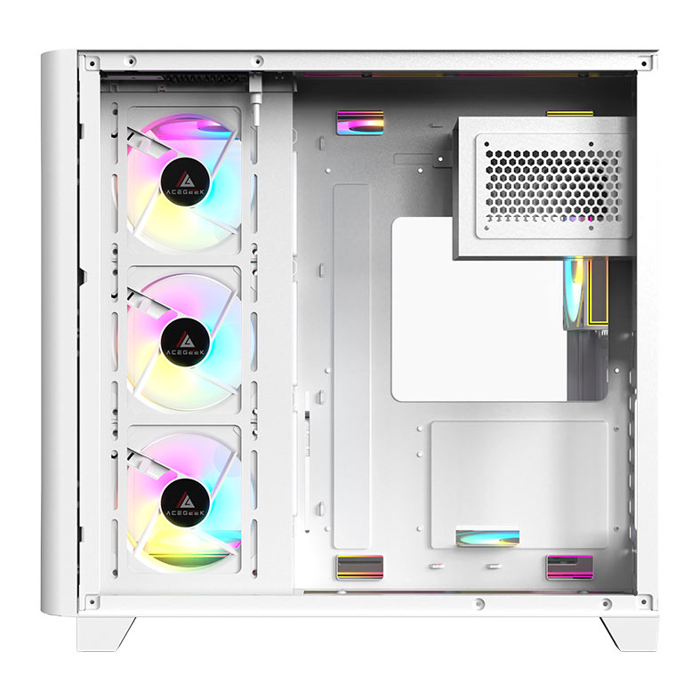 Gabinete Gamer Acegeek CurveX, Mid-Tower, Lateral de Vidro, Branco, AG-CURVEX-WH - miniatura 8