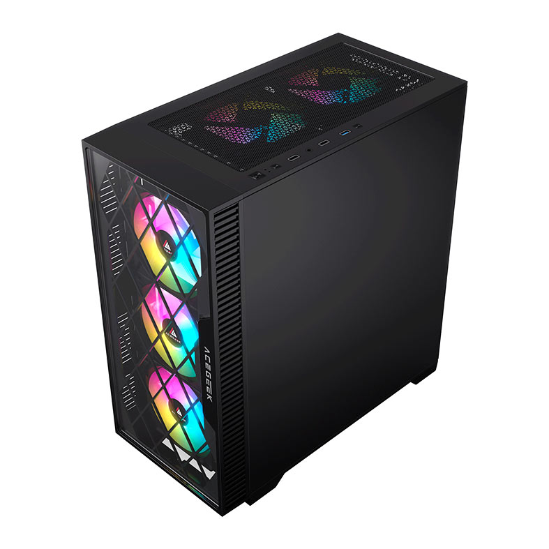 Gabinete Gamer Acegeek Darkfate Mini Glass, Mid-Tower, Lateral de Vidro, Preto, AG-DARKFATE-MINI-GLASS-BK - miniatura 5