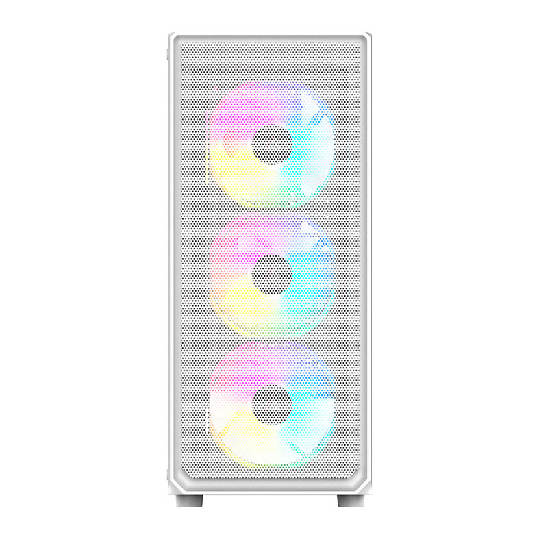 Gabinete Gamer Acegeek Diamond R339, Rainbow, Mid-Tower, Lateral de Vidro, Com 4 Fans, Branco, AG-DIAMOND-R339-WH-I4F - miniatura 5