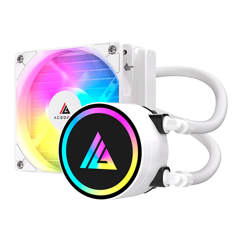 Water Cooler Acegeek E120, Rainbow, 120mm, Branco, AG-E120-WH - miniatura 3