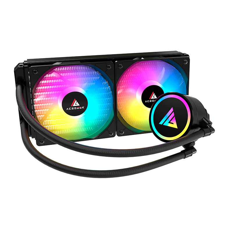 Water Cooler Acegeek E240, Rainbow, 240mm, Preto, AG-E240-BK - miniatura 3