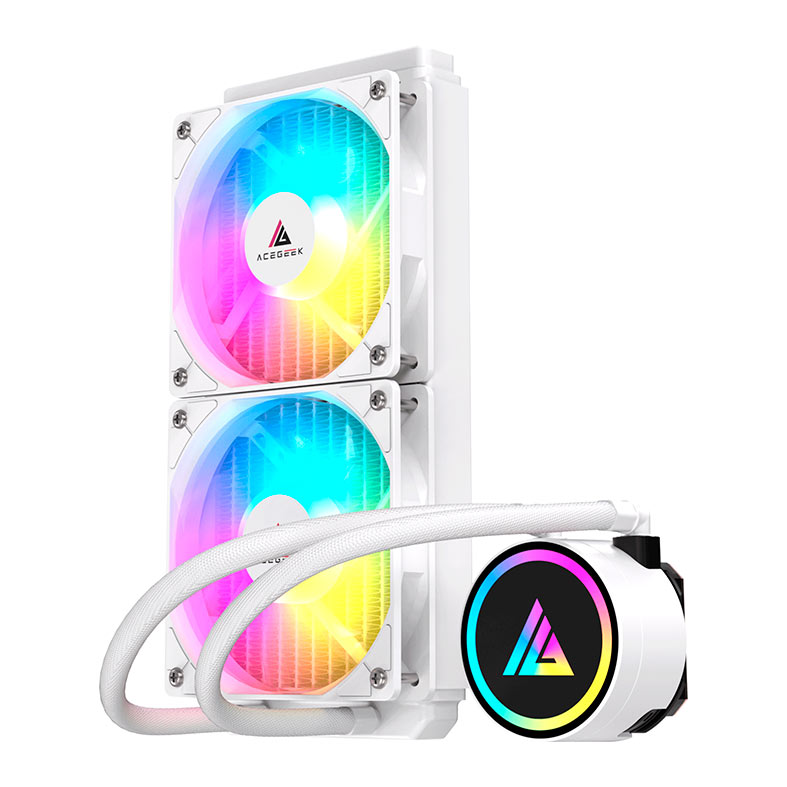 Water Cooler Acegeek E240, Rainbow, 240mm, Branco, AG-E240-WH - miniatura 5