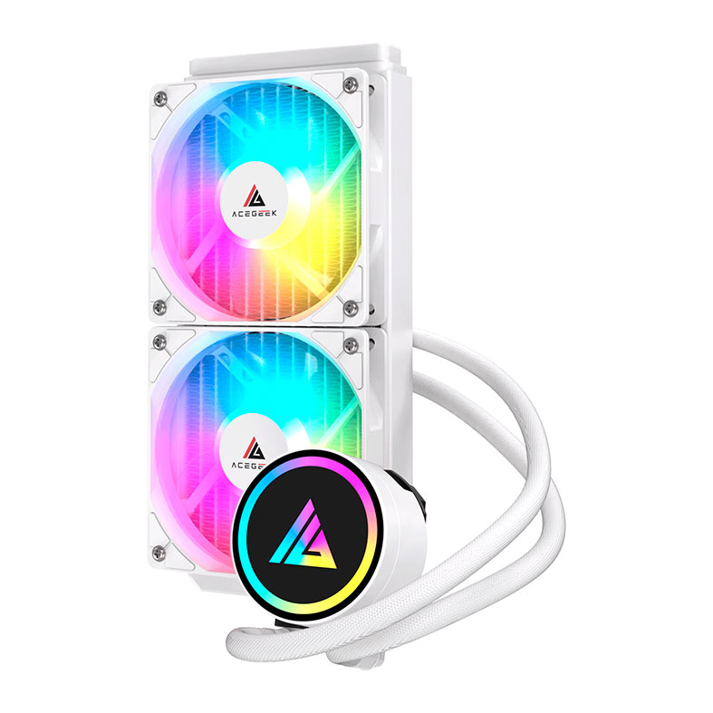 Water Cooler Acegeek E240, Rainbow, 240mm, Branco, AG-E240-WH - miniatura 6