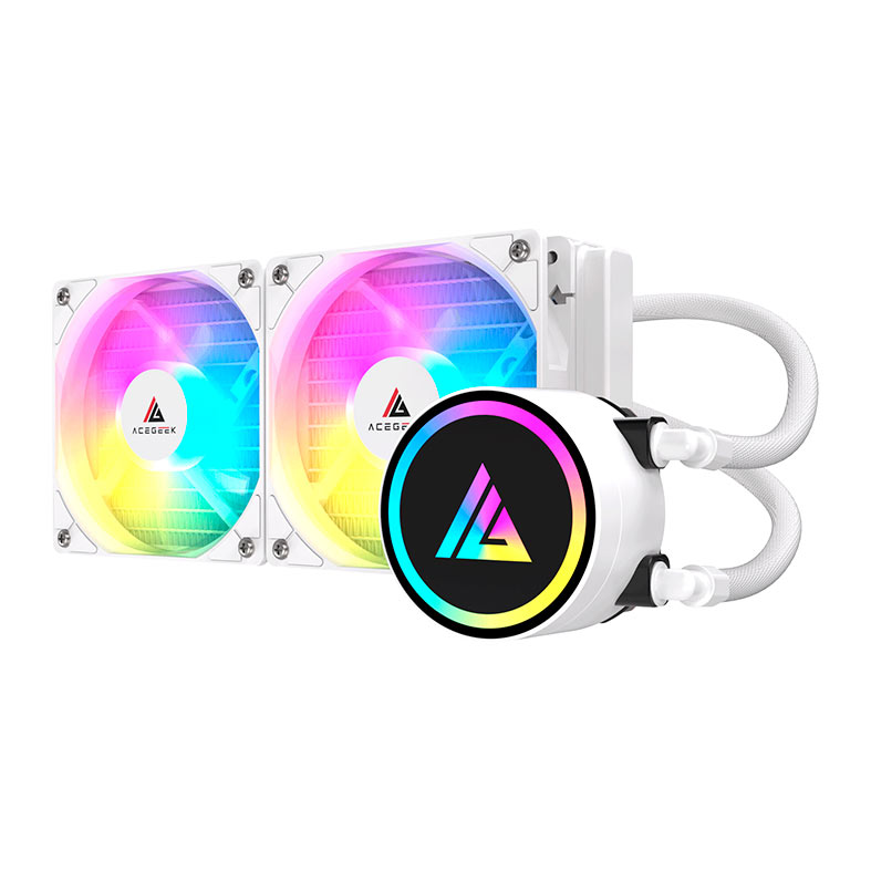 Water Cooler Acegeek E240, Rainbow, 240mm, Branco, AG-E240-WH - miniatura 4