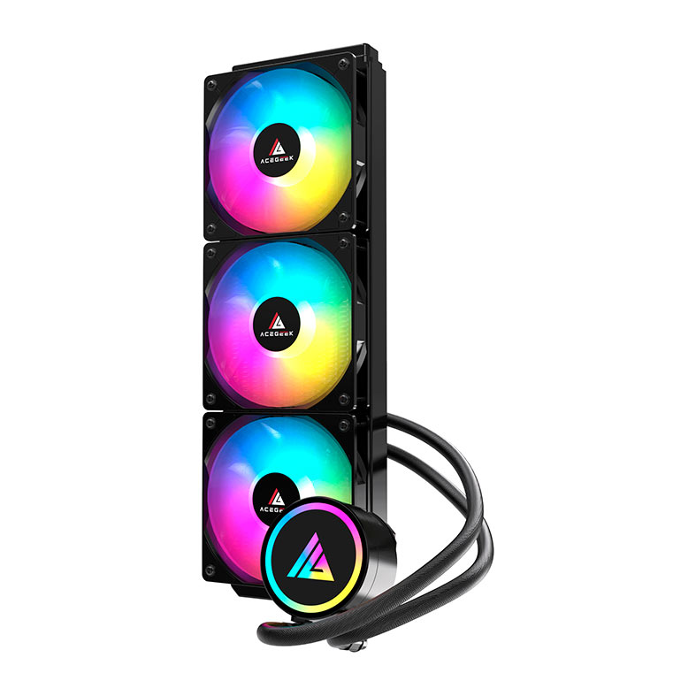 Water Cooler Acegeek E360, Rainbow, 360mm, Preto, AG-E360-BK - miniatura 6