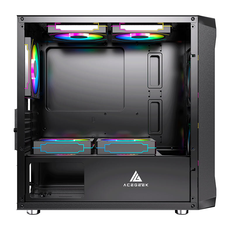 Gabinete Gamer Acegeek Eclipse M350, Mid-Tower, Lateral de Vidro, Preto, AG-ECLIPSE-M350-BK - miniatura 6
