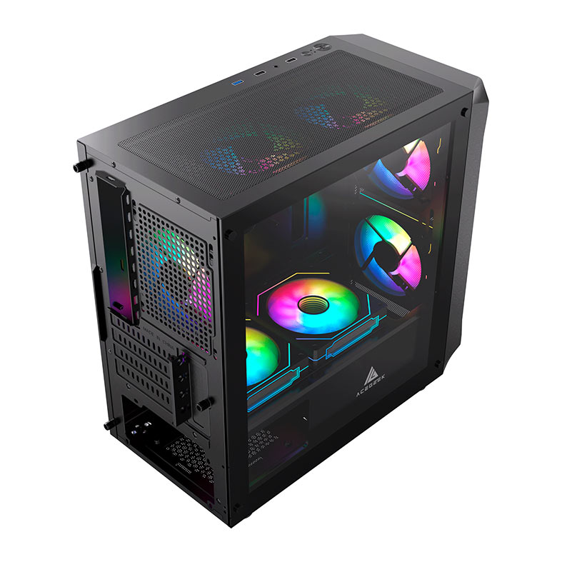 Gabinete Gamer Acegeek Eclipse M350, Mid-Tower, Lateral de Vidro, Preto, AG-ECLIPSE-M350-BK - miniatura 10