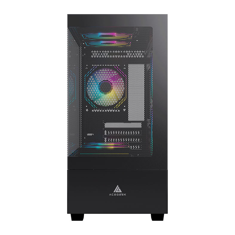 Gabinete Gamer Acegeek Elysium, Mid-Tower, Lateral de Vidro, Preto, AG-ELYSIUM-BK - miniatura 5