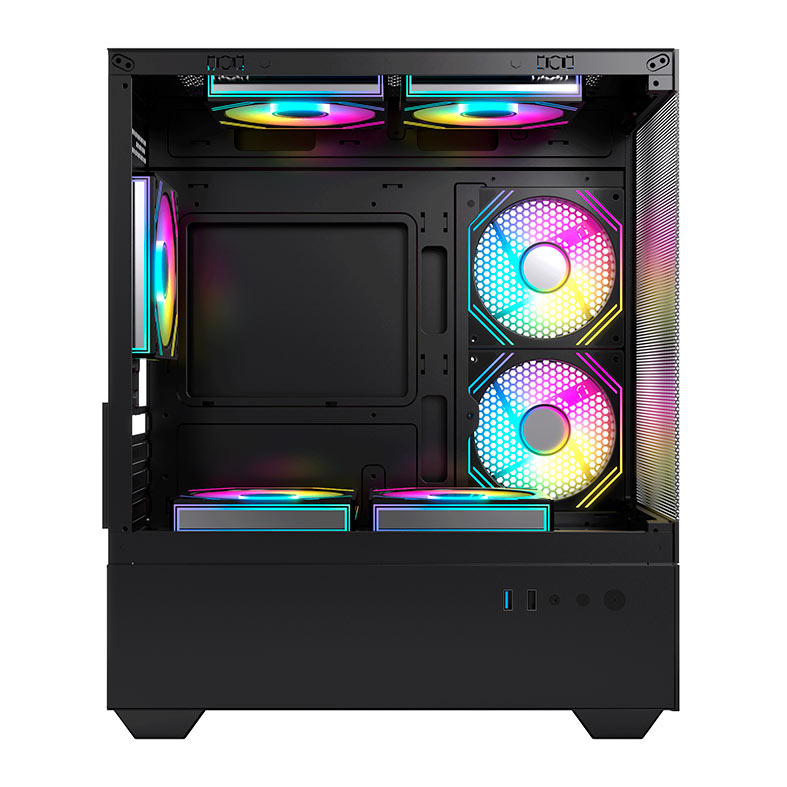 Gabinete Gamer Acegeek Elysium, Mid-Tower, Lateral de Vidro, Preto, AG-ELYSIUM-BK - miniatura 7
