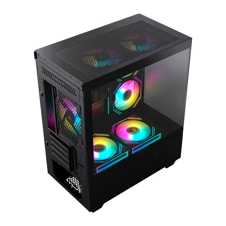 Gabinete Gamer Acegeek Elysium, Mid-Tower, Lateral de Vidro, Preto, AG-ELYSIUM-BK - miniatura 10