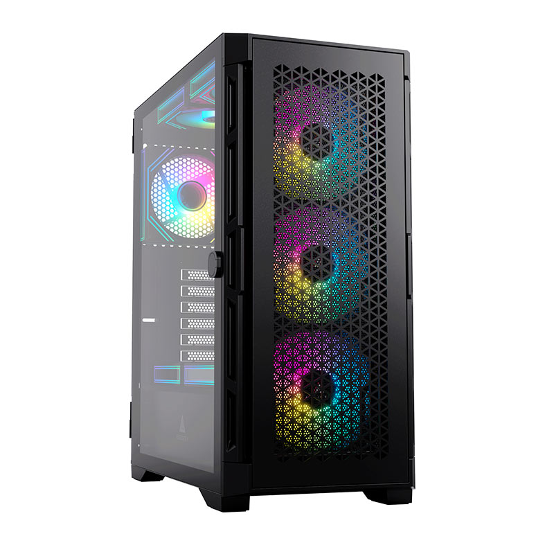 Gabinete Gamer Acegeek ERA E451, Mid-Tower, Lateral de Vidro, Preto, AG-ERA-E451-BK - miniatura 3