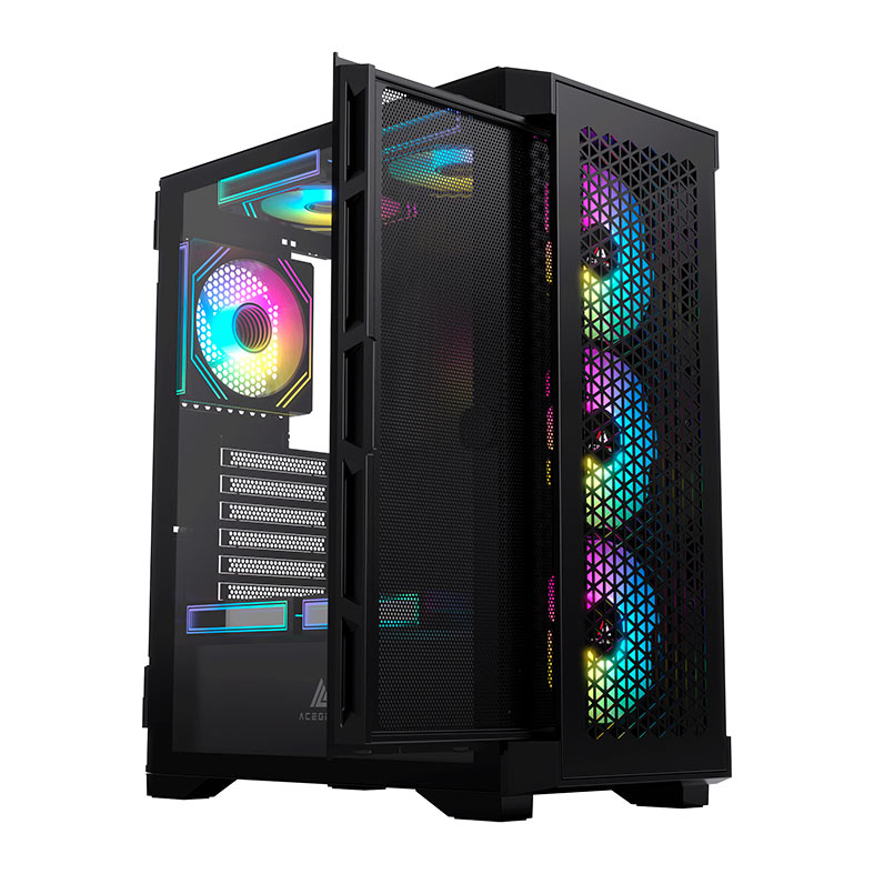 Gabinete Gamer Acegeek ERA E451, Mid-Tower, Lateral de Vidro, Preto, AG-ERA-E451-BK - miniatura 11