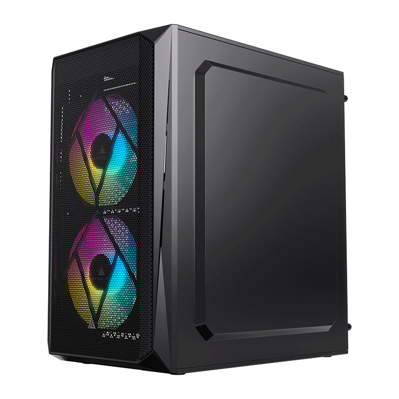 Gabinete Gamer Acegeek Forge, Mini-Tower, Lateral de Acrilico, Com 2 Fans, Preto, AG-FORGE-BK-I2F - miniatura 4