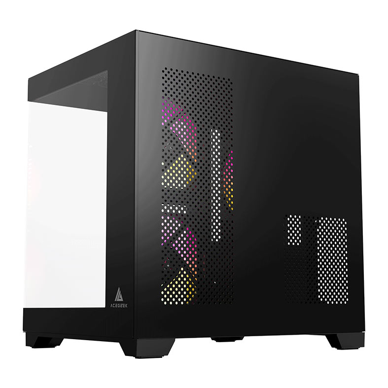 Gabinete Gamer Acegeek Gimli, Rainbow, Mid-Tower, Lateral de Vidro, Com 3 Fans, Preto, AG-GIMLI-BK-3F - miniatura 8
