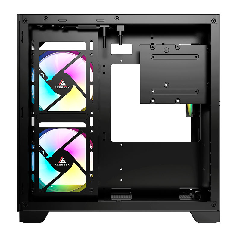 Gabinete Gamer Acegeek Gimli, Rainbow, Mid-Tower, Lateral de Vidro, Com 3 Fans, Preto, AG-GIMLI-BK-3F - miniatura 7