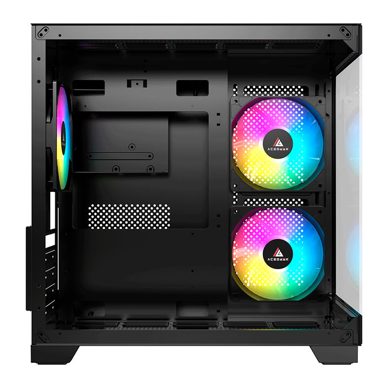Gabinete Gamer Acegeek Gimli, Rainbow, Mid-Tower, Lateral de Vidro, Com 3 Fans, Preto, AG-GIMLI-BK-3F - miniatura 6