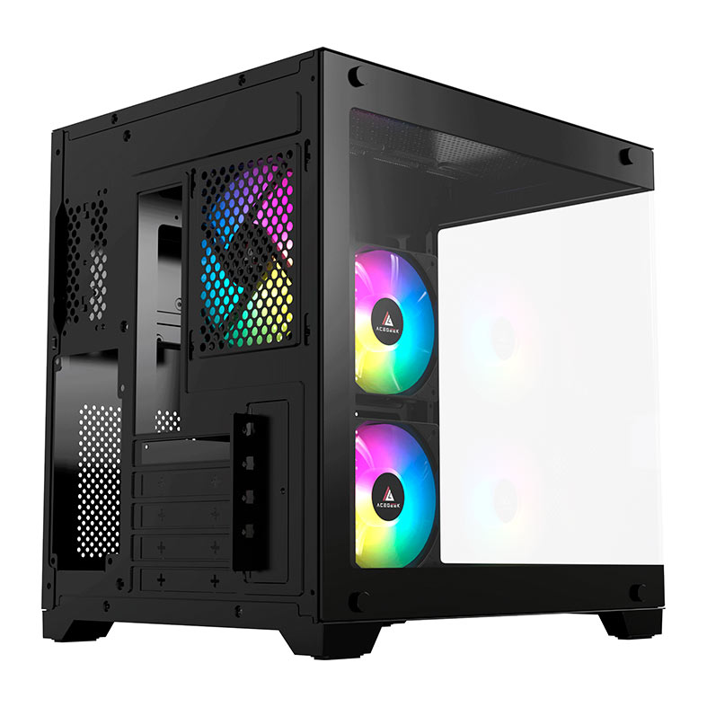 Gabinete Gamer Acegeek Gimli, Rainbow, Mid-Tower, Lateral de Vidro, Com 3 Fans, Preto, AG-GIMLI-BK-3F - miniatura 10