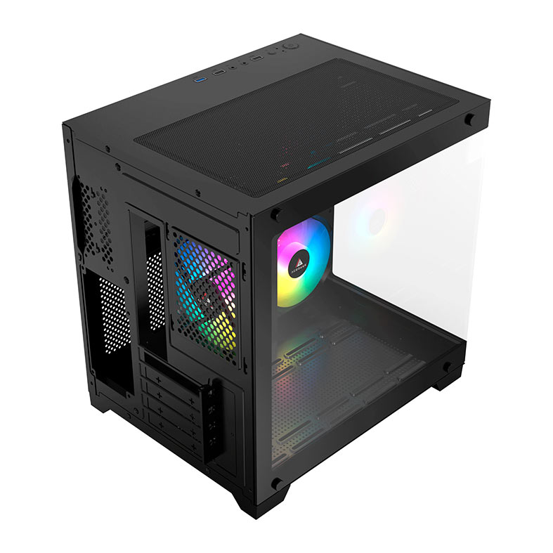 Gabinete Gamer Acegeek Gimli, Rainbow, Mid-Tower, Lateral de Vidro, Com 3 Fans, Preto, AG-GIMLI-BK-3F - miniatura 9