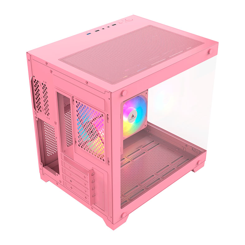 Gabinete Gamer Acegeek Gimli, Rainbow, Mid-Tower, Lateral de Vidro, Com 3 Fans, Rosa, AG-GIMLI-PK-3F - miniatura 8