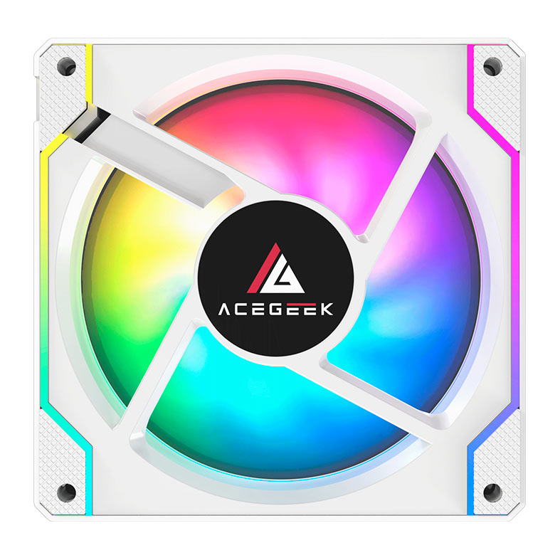 Kit Ventoinhas Acegeek Glory, ARGB, 3x120mm, Com Controladora, Branco, AG-GLORY3X1-WH - miniatura 9