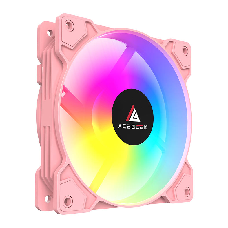 Ventoinha Acegeek Glow, ARGB, 120mm, Rosa, AG-GLOW-PK - miniatura 3