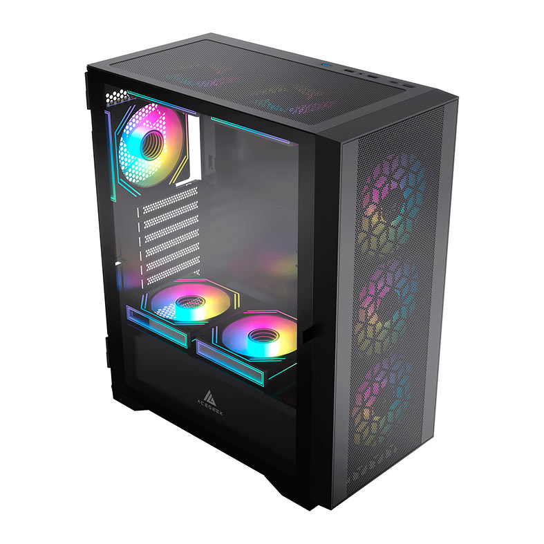 Gabinete Gamer Acegeek Guardian D441, Mid-Tower, Lateral de Vidro, Preto, AG-GUARDIAN-D441-BK - miniatura 5