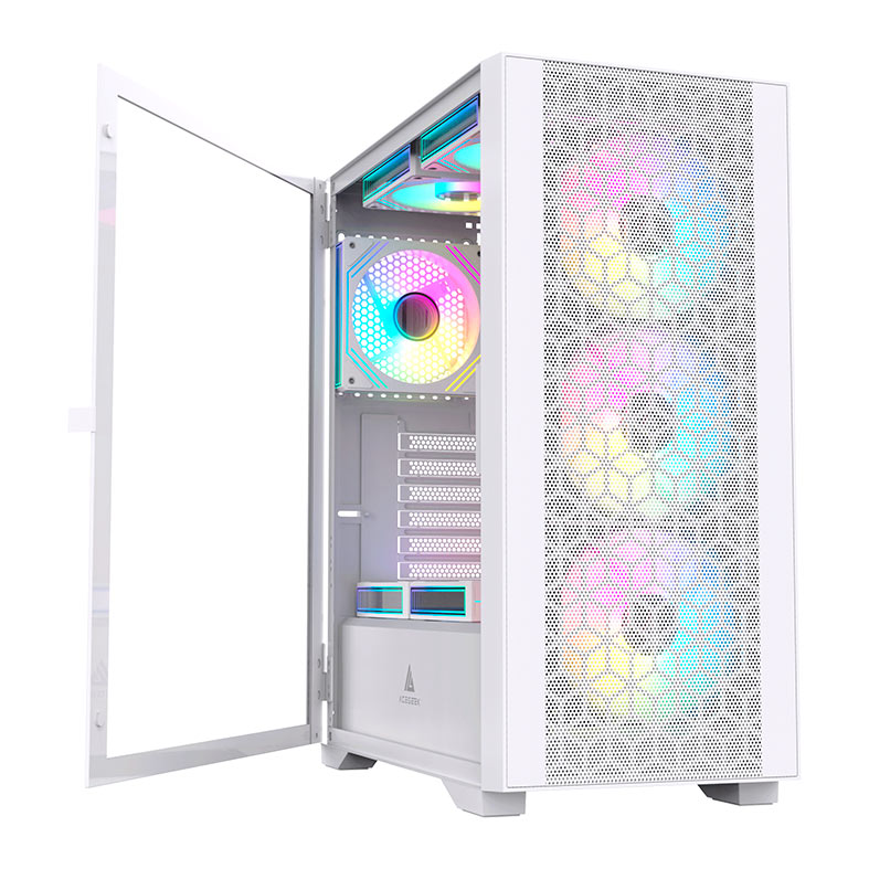 Gabinete Gamer Acegeek Guardian D441, Mid-Tower, Lateral de Vidro, Branco, AG-GUARDIAN-D441-WH - miniatura 3