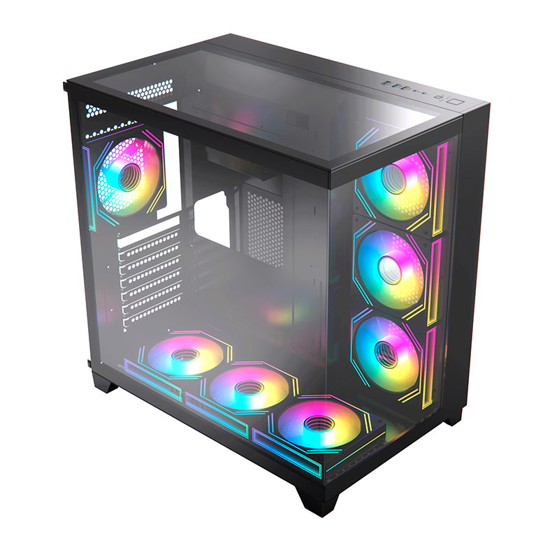 Gabinete Gamer Acegeek Horizon, Mid-Tower, Lateral de Vidro, Preto, AG-HORIZON-BK - miniatura 4