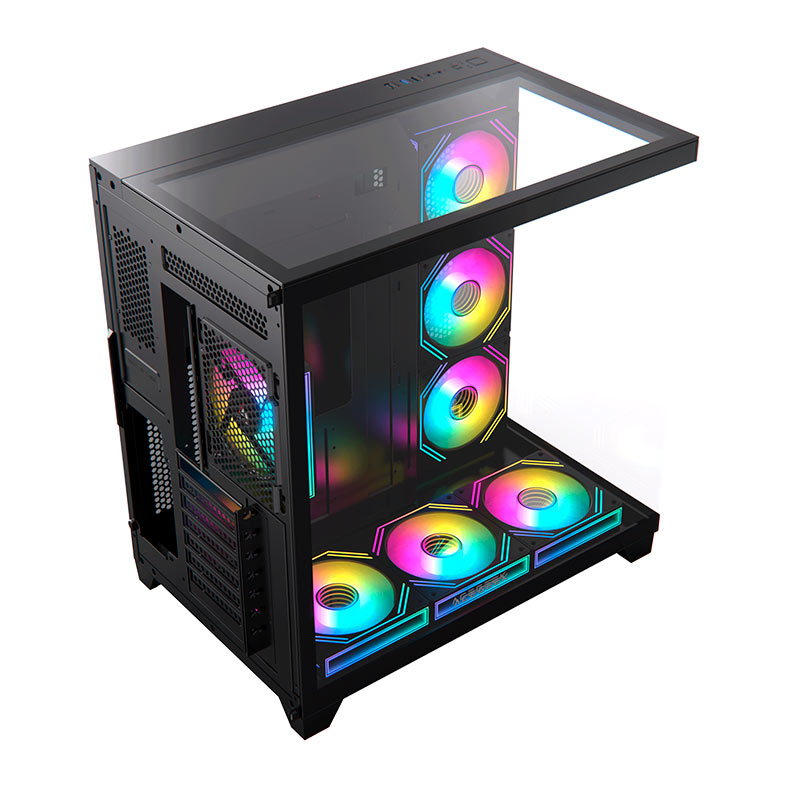 Gabinete Gamer Acegeek Horizon, Mid-Tower, Lateral de Vidro, Preto, AG-HORIZON-BK - miniatura 10