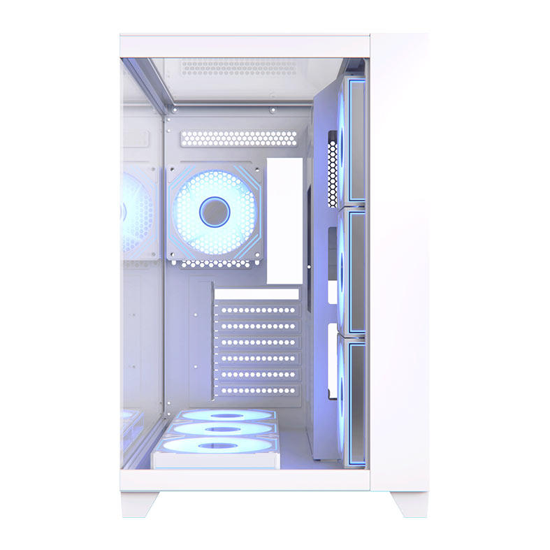 Gabinete Gamer Acegeek Horizon, Mid-Tower, Lateral de Vidro, Com 7 Fans, Branco, AG-HORIZON-WH-I7F - miniatura 4