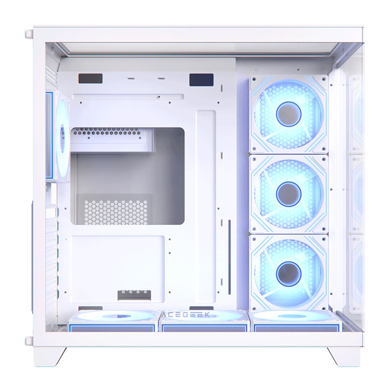 Gabinete Gamer Acegeek Horizon, Mid-Tower, Lateral de Vidro, Com 7 Fans, Branco, AG-HORIZON-WH-I7F - miniatura 7