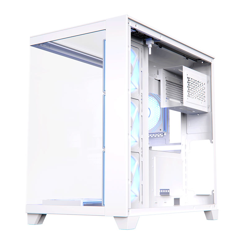 Gabinete Gamer Acegeek Horizon, Mid-Tower, Lateral de Vidro, Com 7 Fans, Branco, AG-HORIZON-WH-I7F - miniatura 10
