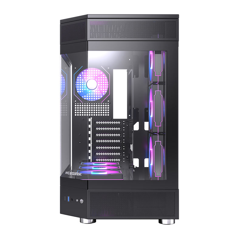 Gabinete Gamer Acegeek Icecube, Mid-Tower, Lateral de Vidro, Preto, AG-ICECUBE-BK - miniatura 4