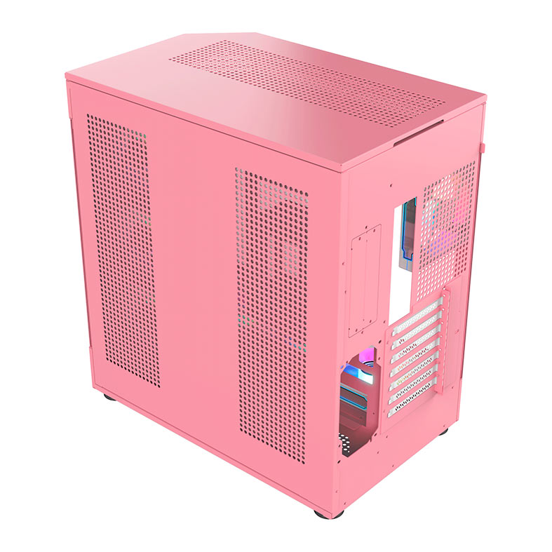 Gabinete Gamer Acegeek Icecube, Mid-Tower, Lateral de Vidro, Rosa, AG-ICECUBE-PK - miniatura 7