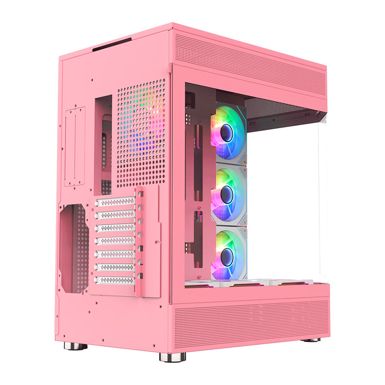 Gabinete Gamer Acegeek Icecube, Mid-Tower, Lateral de Vidro, Rosa, AG-ICECUBE-PK - miniatura 10