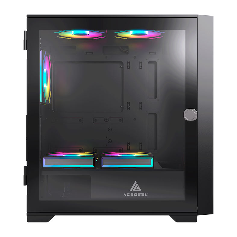 Gabinete Gamer Acegeek Iliad Mini, Mid-Tower, Lateral de Vidro, Preto, AG-ILIAD-MINI-BK - miniatura 8
