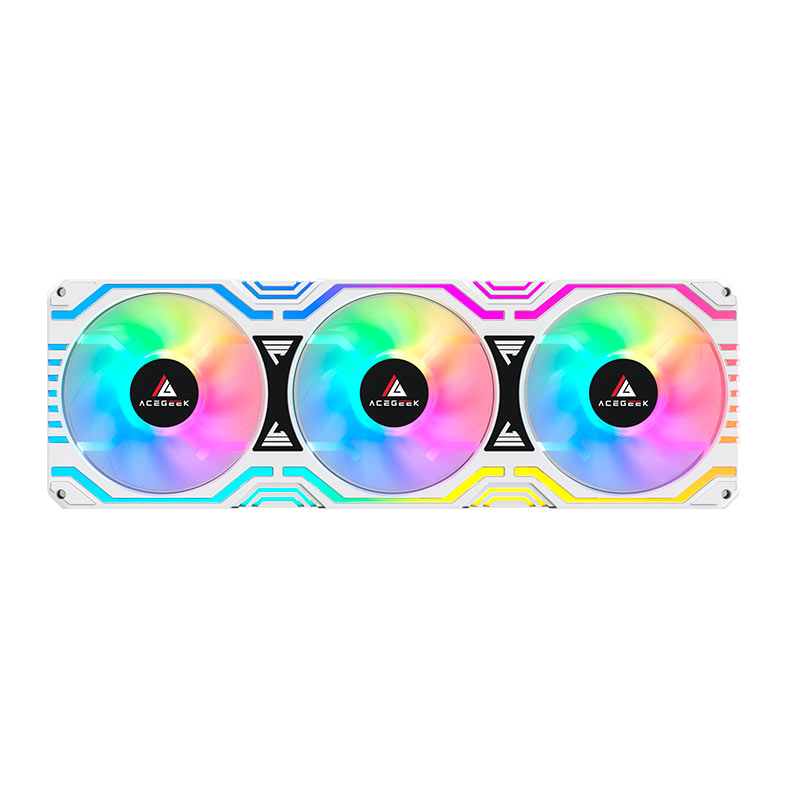Kit Ventoinhas Acegeek Link360, ARGB, 360mm, Branco, AG-LINK360-WH - imagem 1