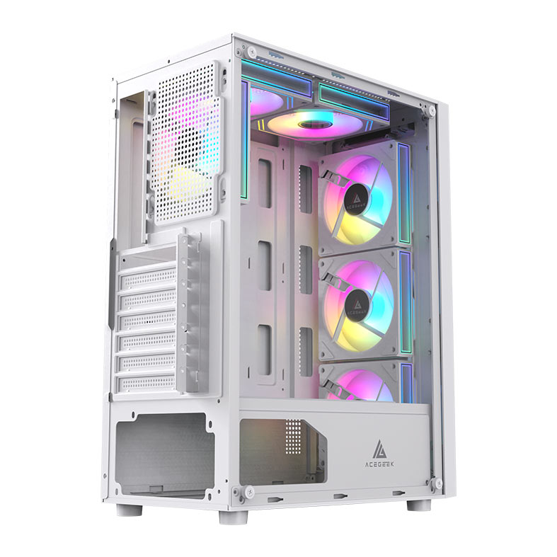 Gabinete Gamer Acegeek Lumix, Mid-Tower, Lateral de Vidro, Branco, AG-LUMIX-WH - miniatura 10