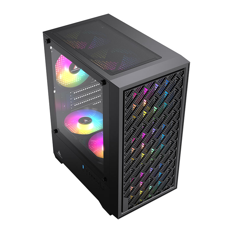 Gabinete Gamer Acegeek Matrix, Mini-Tower, Lateral de Vidro, Preto, AG-MATRIX-BK - miniatura 6