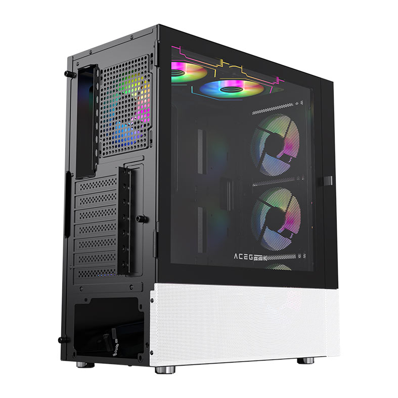 Gabinete Gamer Acegeek Mirage Glass, Mid-Tower, Lateral de Vidro, Preto, AG-MIRAGE-GLASS-BK - miniatura 9