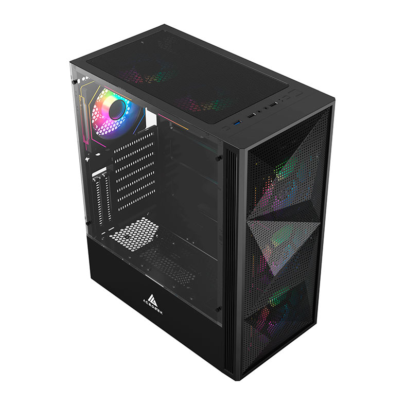 Gabinete Gamer Acegeek Morality L435, Mid-Tower, Lateral de Vidro, Preto, AG-MORALITY-L435-BK - miniatura 6