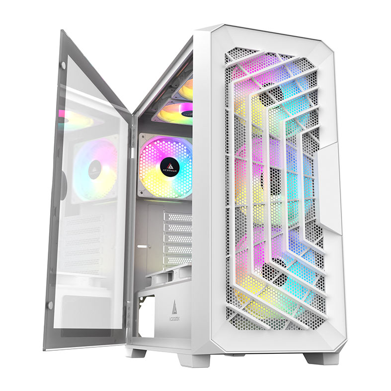 Gabinete Gamer Acegeek Navigator A410, Mid-Tower, Lateral de Vidro, Branco, AG-NAVIGATOR-A410-WH - miniatura 5