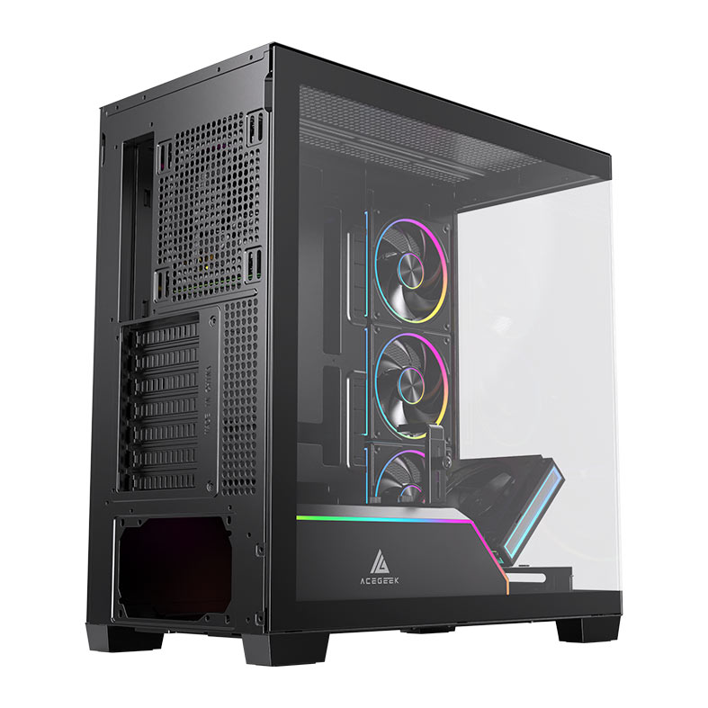 Gabinete Gamer Acegeek Nebula Pro, Mid-Tower, Lateral de Vidro, Preto, AG-NEBULA-PRO-BK - miniatura 10
