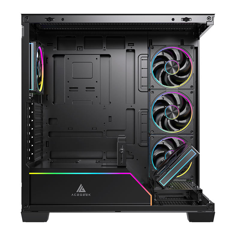 Gabinete Gamer Acegeek Nebula Pro, Mid-Tower, Lateral de Vidro, Preto, AG-NEBULA-PRO-BK - miniatura 6