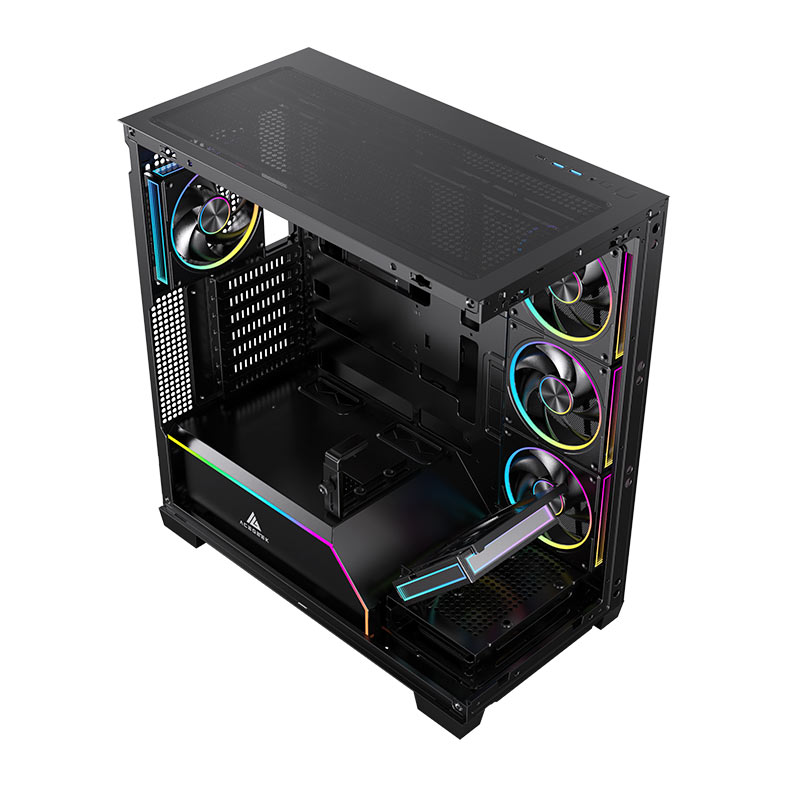 Gabinete Gamer Acegeek Nebula Pro, Mid-Tower, Lateral de Vidro, Preto, AG-NEBULA-PRO-BK - miniatura 4